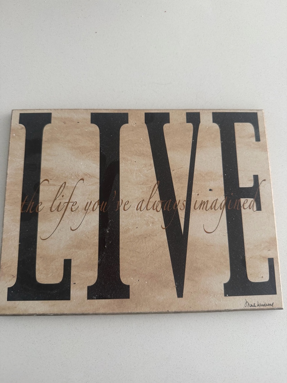 Live the Life You've Always Imagined Wooden Sign Inspirational quote - Picture 4 of 8